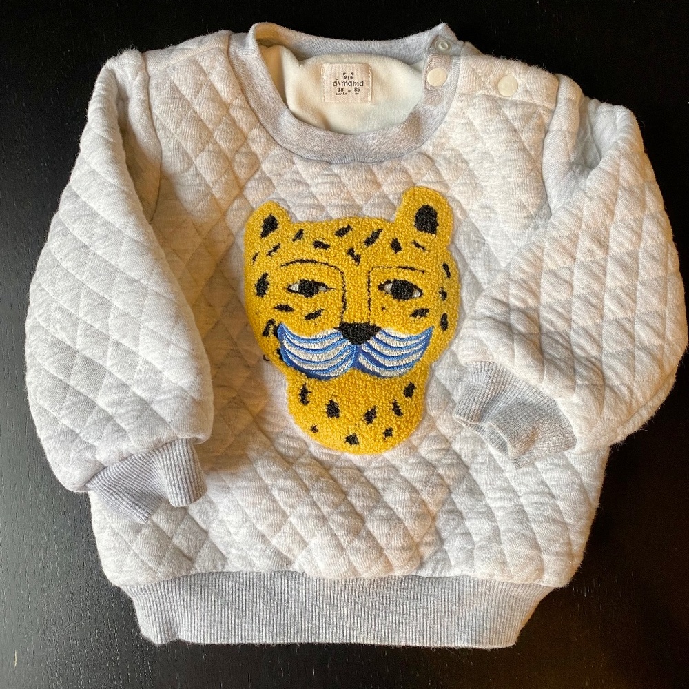 Aimama Leopard Quilted Baby Toddler Sweatshirt